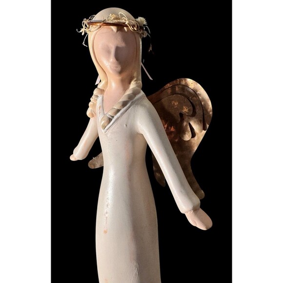 Mindspring Vtg 2002 Gentle Souls "Grace" Angel Copper Wings 80070 Rare - Picture 6 of 8